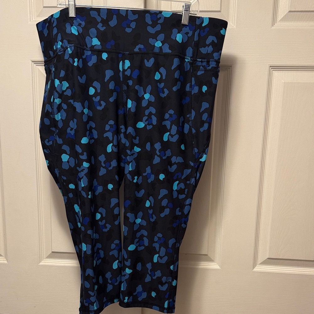 Lane Bryant Blue Multi-Print Leggings